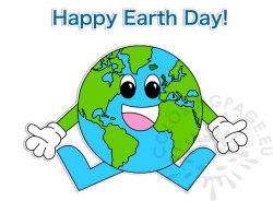 Happy Earth Day April 22 clipart | Coloring Page