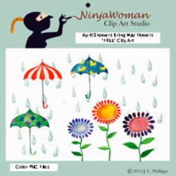 April Showers Bring May Flowers *FREE* Clip Art by NinjaWoman Clip ...