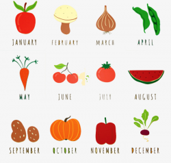 Lovely Fruits And Vegetables Icon, Lovely, Fruit, Vegetables PNG and ...