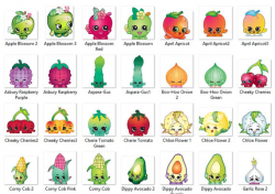80 Shopkins Fruit and Vegetables Characters | Chick Design