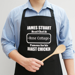 personalised men's head chef apron by sparks and daughters ...