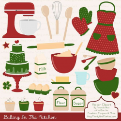 Professional Christmas Baking Clipart & Vectors - Kitchen Clipart ...
