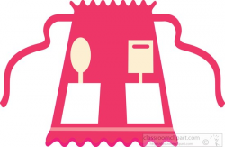 Culinary Clipart- red-apron-with-ruffles-half-size-clipart ...