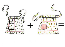 apron + apron tutorial for making apron blouse. Start with 2 ...
