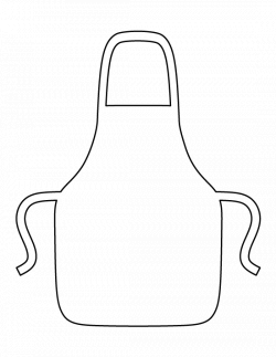 Apron pattern. Use the printable outline for crafts, creating ...