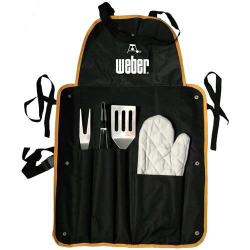 Promotional 4 Piece BBQ Apron Sets with Custom Logo for $7.59 Ea.