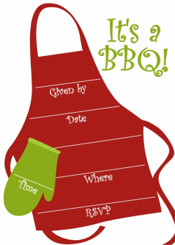 Free BBQ Party Invitations Templates | Apron, Party invitations and ...