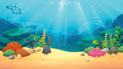 Fish Tank clipart underwate background - Pencil and in color fish ...