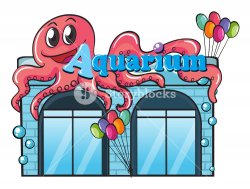 Illustration of an aquarium and octopus on white Royalty-Free Stock ...