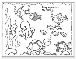 Busy Aquarium Coloring Pages for kindergarten - Enjoy ...