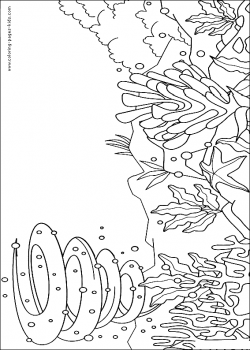 Printable Coloring Page Sea Ocean Animals | Stuff to Buy | Pinterest ...