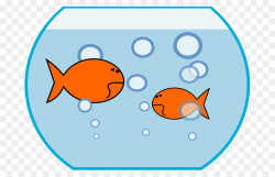 Carassius auratus Aquarium Fish Clip art - Two small fish bowl of ...