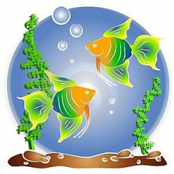 Fish in Water Clip Art | Tropical Fish Aquarium Clipart Royalty Free ...