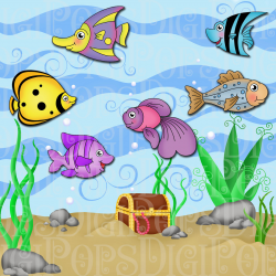 Under the Sea Digital Clip Art Set Personal and Commercial