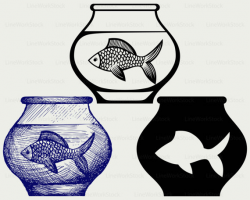 Aquarium fish svg/aquarium clipart/fish svg/fish silhouette/aquarium ...