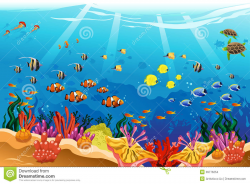 28+ Collection of Underwater Ocean Scene Drawing | High quality ...