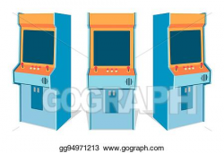 Vector Clipart - Arcade game machine on white background ...
