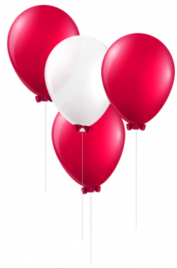 Red and White Balloons PNG Clip Art Image | Transparent Backgrounds ...