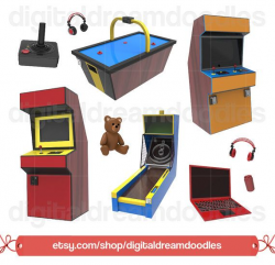 Video Game Clipart, Arcade Clip Art, Game Image, Controller Graphic ...