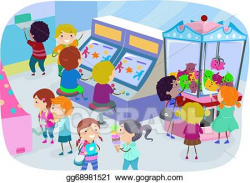 Vector Stock - Arcade kids. Stock Clip Art gg68981521 - GoGraph