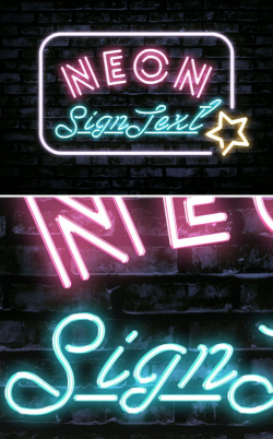 Free Neon Sign Text Effect | Neon, Texts and Free photoshop