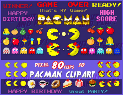 Pacman clipart arcade clipart pixel clipart pacman party