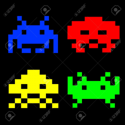 Space Invaders clipart arcade - Pencil and in color space invaders ...