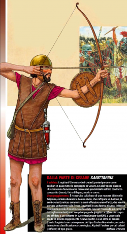 The archer of the army of Caesar in the battle of Munda | Warriors ...
