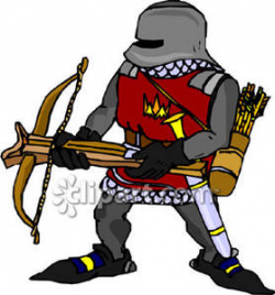 Archer Knight with a Crossbow - Royalty Free Clipart Picture