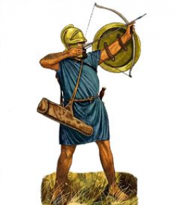 A Cretan archer, these Toxotai were ranged units who fought for the ...