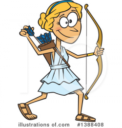 Archery Clipart #1388408 - Illustration by toonaday