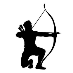 Bow And Arrow Silhouette Archer silhouette bowhunter um ...