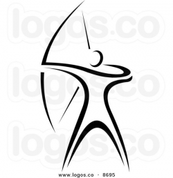 Royalty Free Vector of a Black and White Archer Logo | Archer tattoo ...