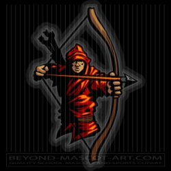 Archer Mascot Graphic Vector Archery Image