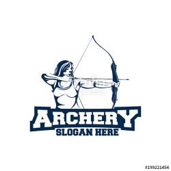 Archer Mascot logo template, Traditional Archery Logo vector