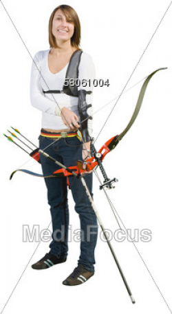 Stock Photo Woman With Archery Equipment Clipart - Image 58061004 ...