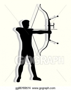 Vector Stock - Competitive man practicing archery. Stock ...