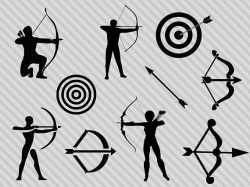 Archery svg bundle archery clipart archery silhouette bow