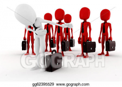 Stock Illustration - 3d man business man, take a bow. Clipart ...