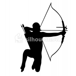 Free Silhouette Vector : athlete, archery - 109318 | silhouetteAC