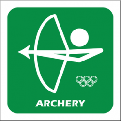 Clip Art: Summer Olympics Event Icon: Archery Color I abcteach.com ...