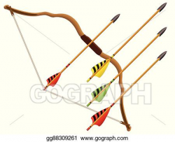 Vector Art - Archery bow and arrows. Clipart Drawing gg88309261 ...