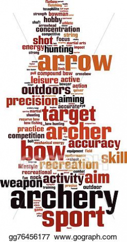 EPS Vector - Archery word cloud. Stock Clipart Illustration ...