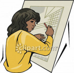 African American Female Architect Royalty Free Clipart Picture