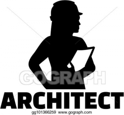 Vector Art - Architect woman. EPS clipart gg101366259 - GoGraph