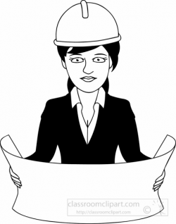 Occupations Clipart- black-white-architect-clipart - Classroom Clipart