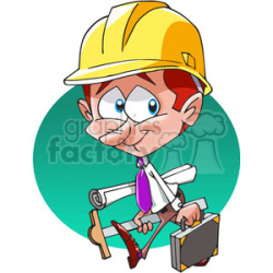 architect character cartoon clipart. Royalty-free clipart # 389823