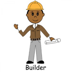 Architect Cartoon Clipart Image - Home Builder or Architect Wearing ...