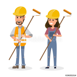 architect, foreman, engineering construction worker in different ...