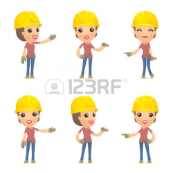Boy and girl architects clipart